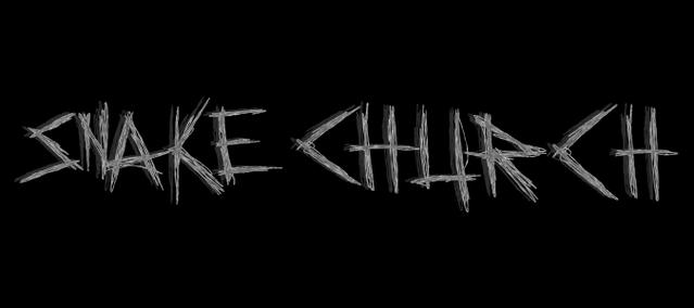 Snake Church logo in a scrawl font